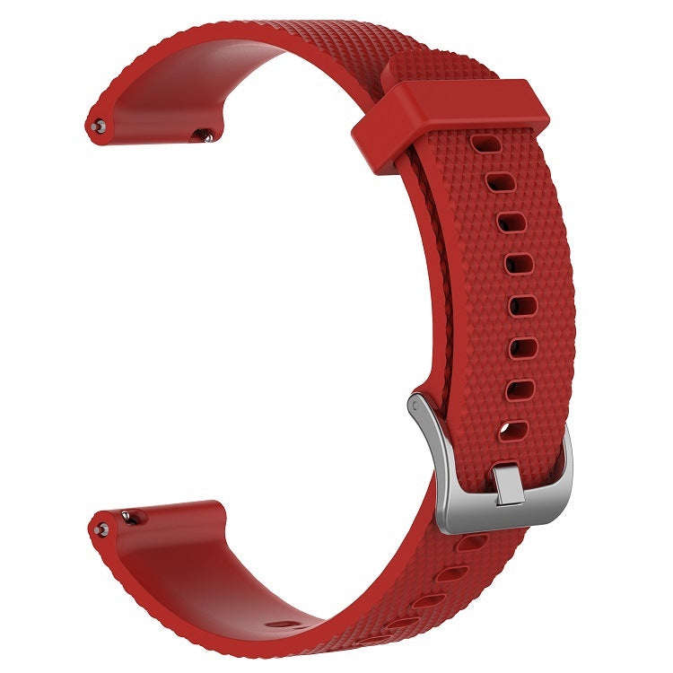 For Samsung Galaxy Watch 42mm 20mm Diamond Textured Silicone Watch Band(Red)