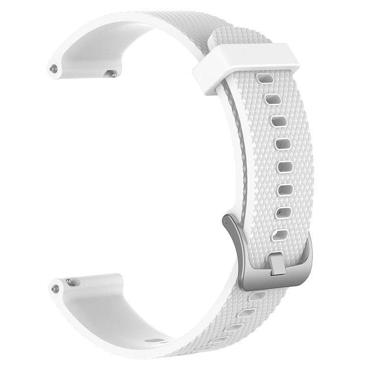 For Amazfit Pop Pro 20mm Diamond Textured Silicone Watch Band(White)