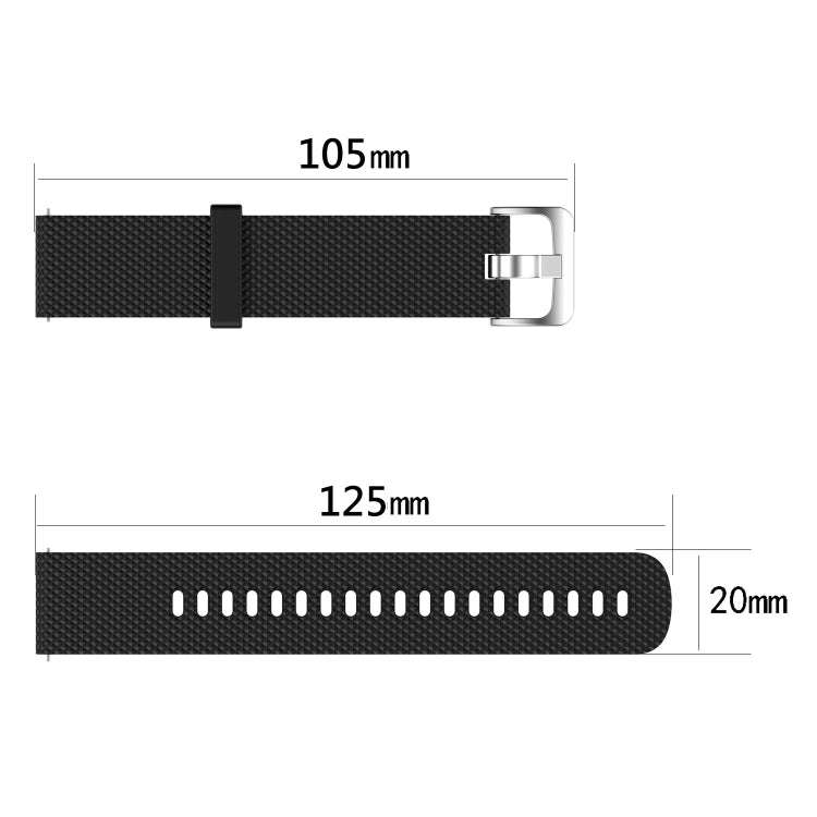 For Amazfit GTS 20mm Diamond Textured Silicone Watch Band(Purple)