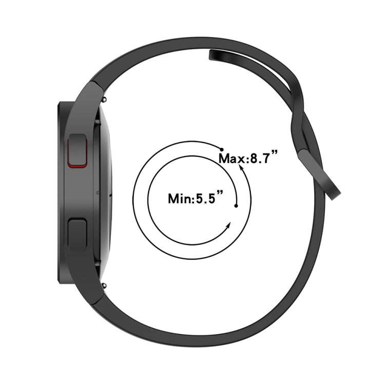 For Samsung Galaxy Watch6 / 6 Classic JUNSUNMAY Solid Color Silicone Adjustable Watch Band(Light ...