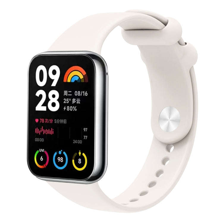 For Xiaomi Band 10 Pro / Redmi Watch 6 / 5 Solid Color Reverse Buckle Silicone Watch Band(Starlig...
