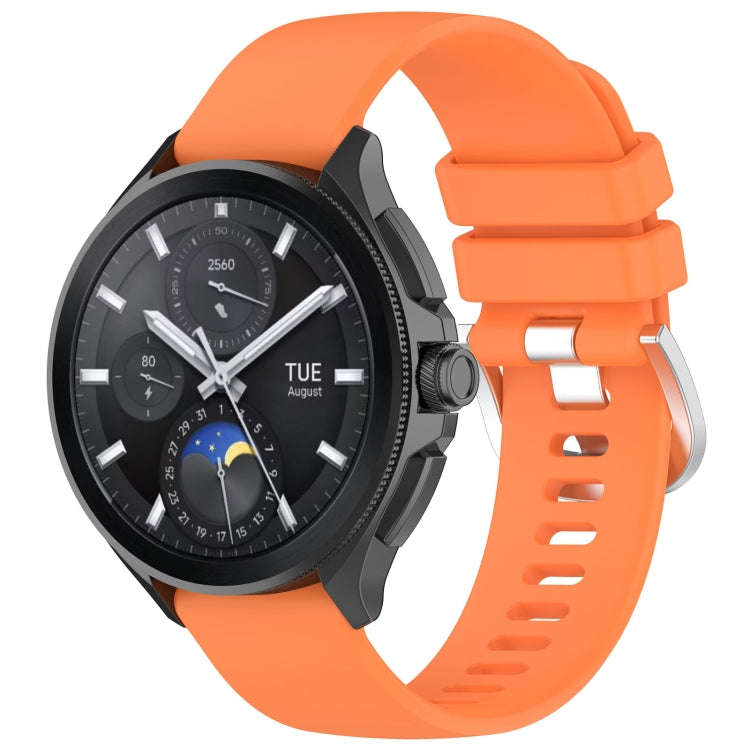 For Xiaomi Watch S3 Glossy Surface Silicone Watch Band(Orange)