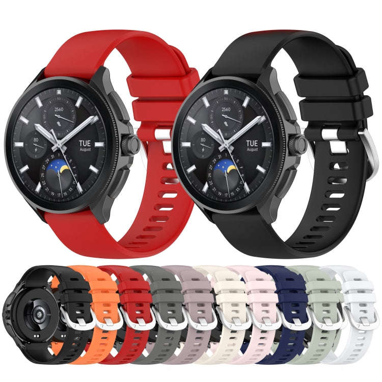 For Xiaomi Watch S3 Glossy Surface Silicone Watch Band(Dark Gray)