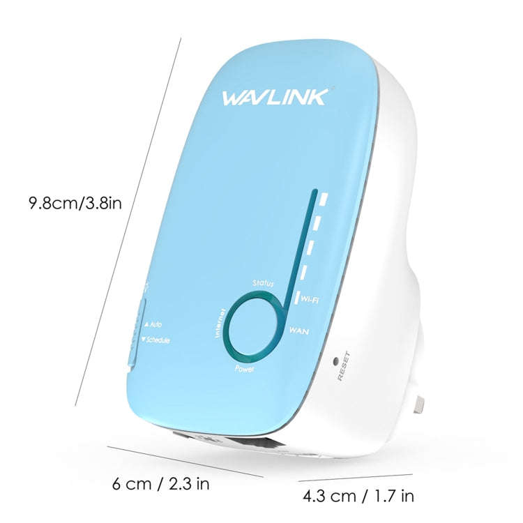 WAVLINK WN576K1 AC1200 Household WiFi Router Network Extender Dual Band Wireless Repeater, Plug:E...