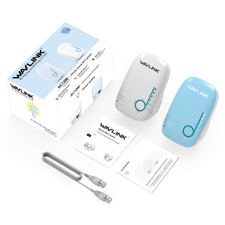 WAVLINK WN576K2 AC1200 Household WiFi Router Network Extender Dual Band Wireless Repeater, Plug:E...