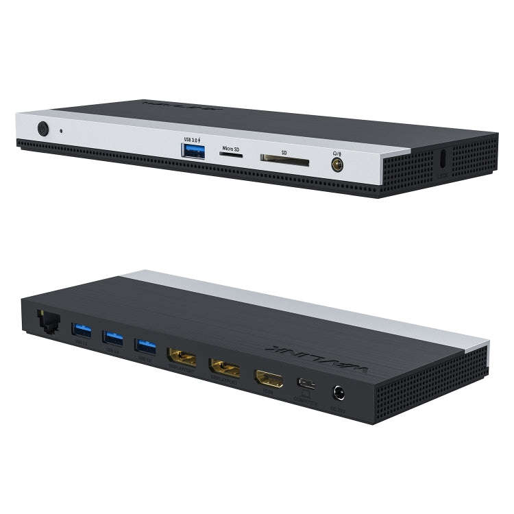 WAVLINK WL-UMD01 USB3.0 Splitter Docking Station Gigabit Ethernet / DP / HD Cable Converter(EU Plug)