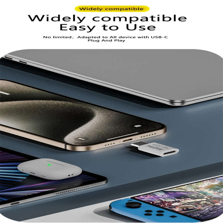 USB 3.1 Type-C 40Gbps 8K Transmission Adapter 140W 5A Charge, Specification:Type-C Male to Female...