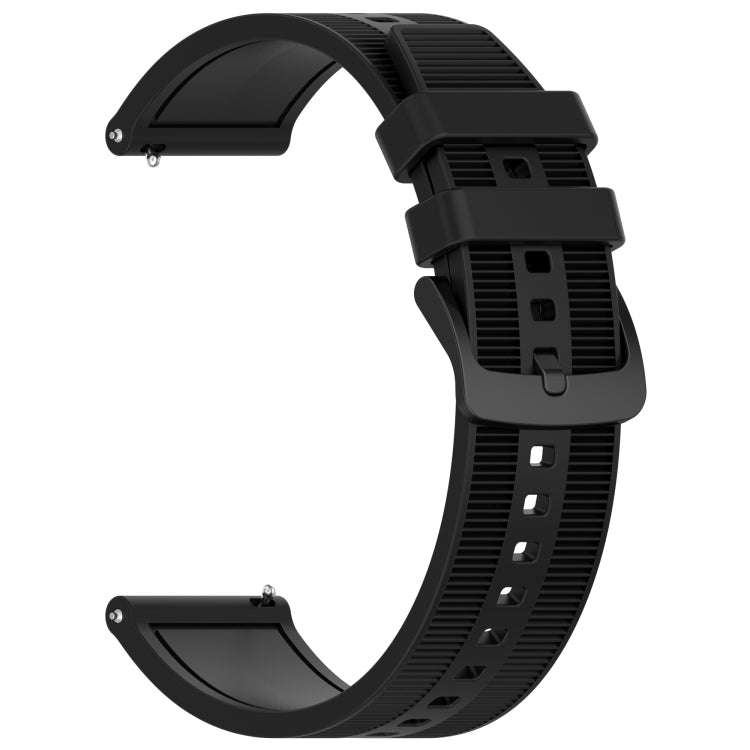 For Huawei Watch 4 Pro 22mm Textured Silicone Solid Color Watch Band(Black)