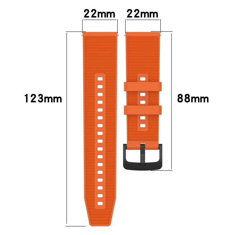 For Huawei Watch GT3 Pro 46mm 22mm Textured Silicone Solid Color Watch Band(Grey)