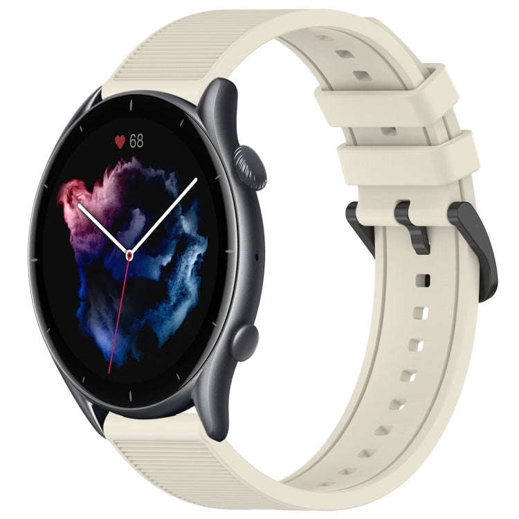 For Amazfit GTR 3 22mm Textured Silicone Solid Color Watch Band(Starlight)