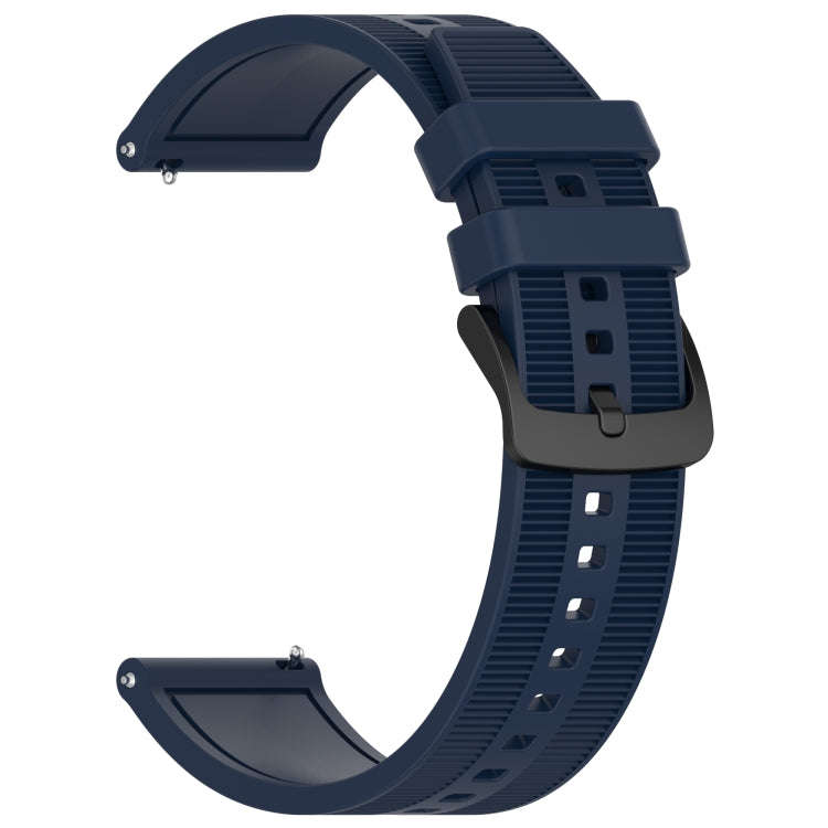 For Samsung Galaxy Watch3 45mm 22mm Textured Silicone Solid Color Watch Band(Midnight Blue)