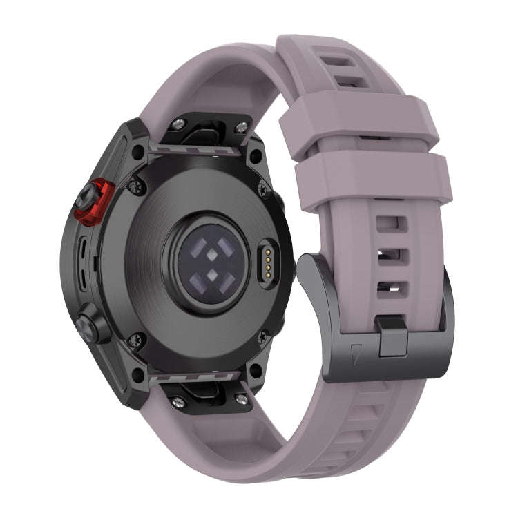 For Garmin Epix Gen2 / Epix Pro Gen2 47mm Solid Color Black Buckle Silicone Quick Release Watch B...