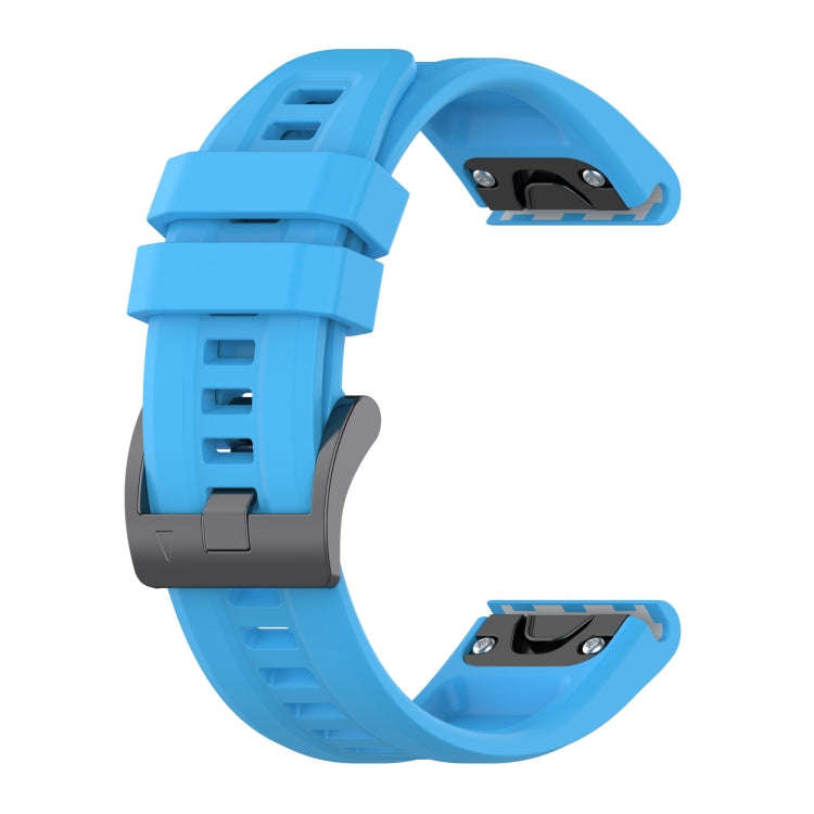 For Garmin Epix Gen2 / Epix Pro Gen2 47mm Solid Color Black Buckle Silicone Quick Release Watch B...