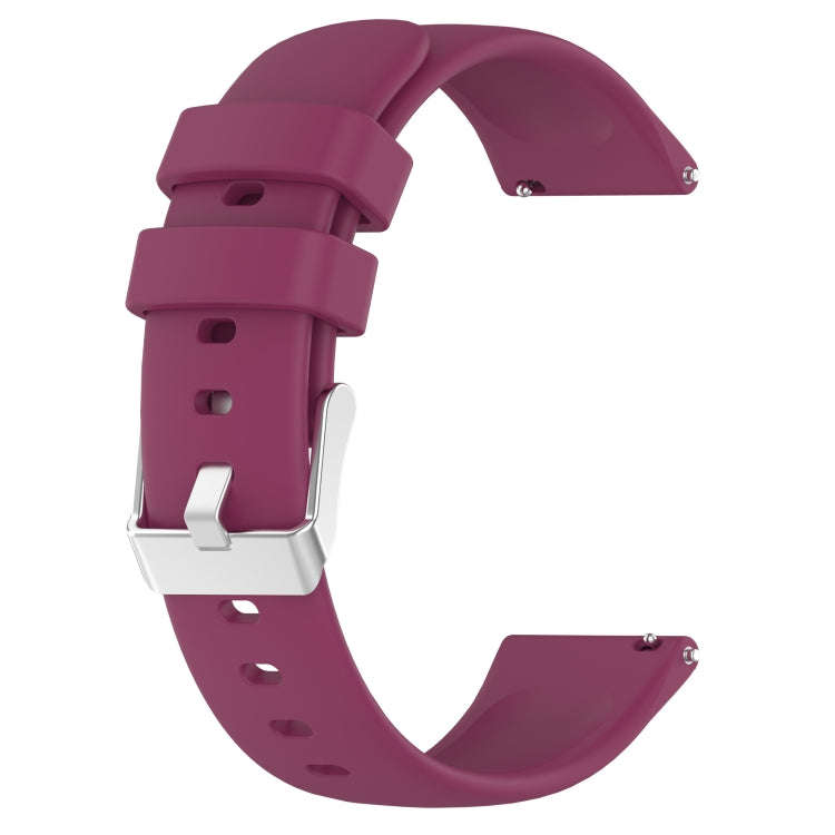 For Huawei Watch GT3 Pro 43mm 20mm Smooth Solid Color Silicone Watch Band(Burgundy)