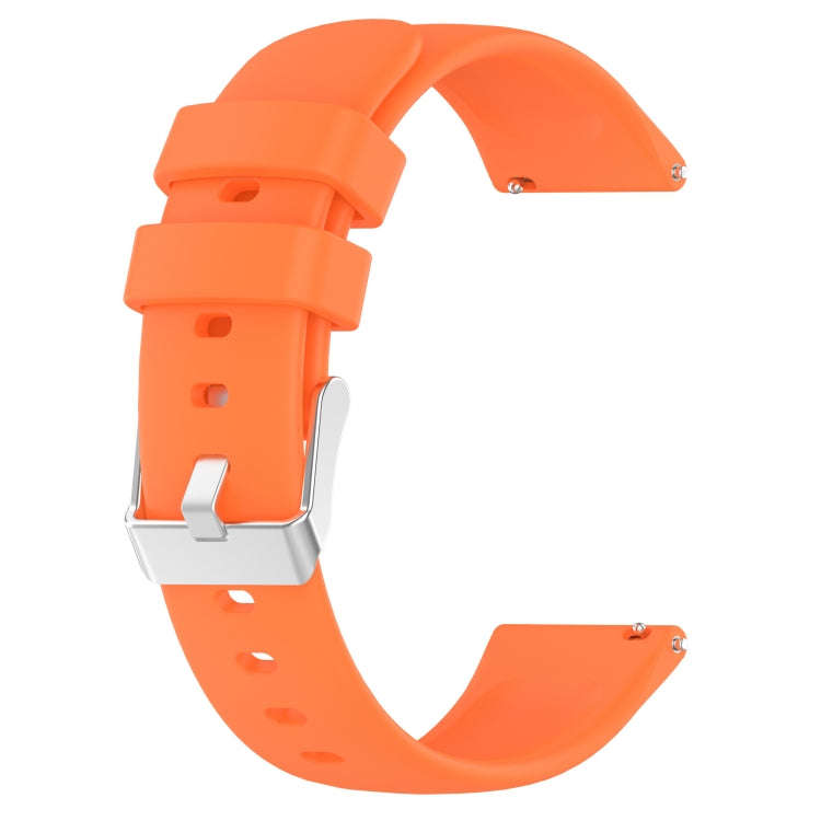 For Amazfit Pop Pro 20mm Smooth Solid Color Silicone Watch Band(Orange)