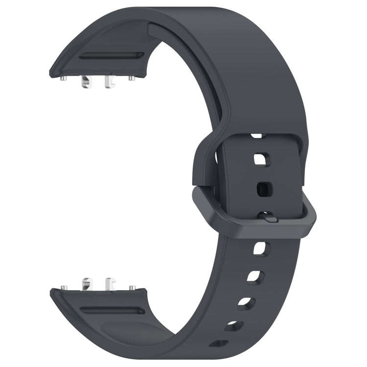 For Samsung Galaxy Fit 3 SM-R390 Solid Color Buckle Silicone Watch Band(Dark Gray)