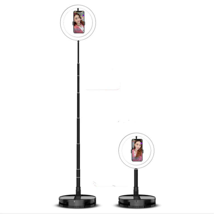 Portable Collapsible Studio-Level Professional Fill Light Mobile Phone Bracket LED Ring Light(Black)