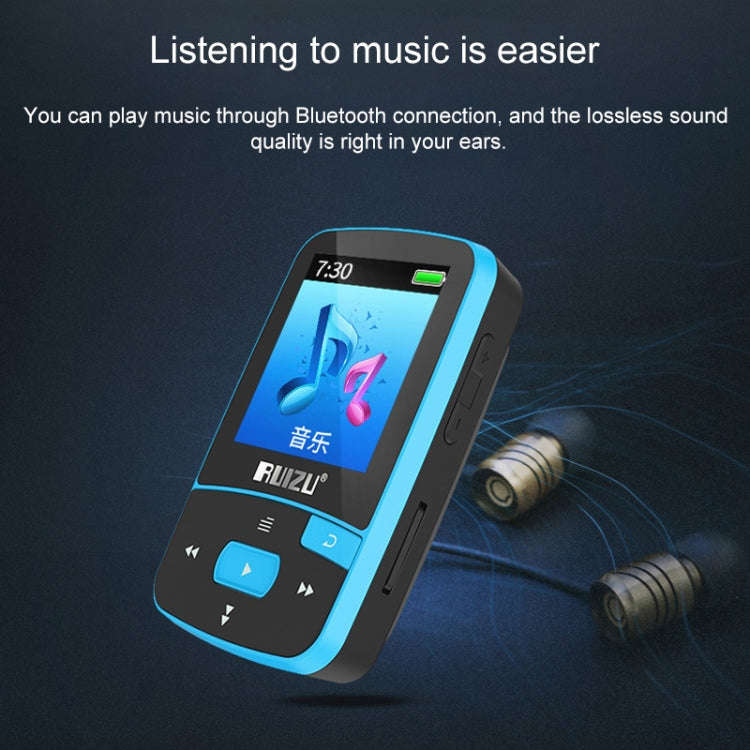 Original RUIZU X50 Sport Bluetooth MP3 Player 8gb Clip Mini with Screen Support FM,Recording,E-Bo...