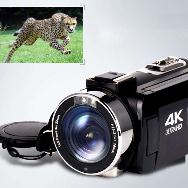 4K HD Night Vision 48MP Home WiFi Live Camcorder DV Digital Camera, Style:Hood +  Microphone