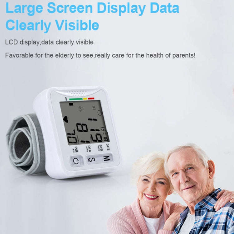 KWL-W01 Home Automatic Smart Wrist Electronic Sphygmomanometer, Style: English Without Voice(White)