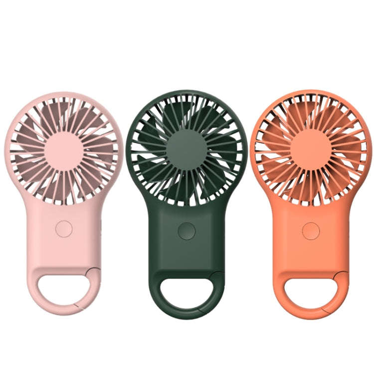 Handheld Pocket Mini Small Fan Portable Charging Outdoor USB Fan With 7 Color Light(Orange)