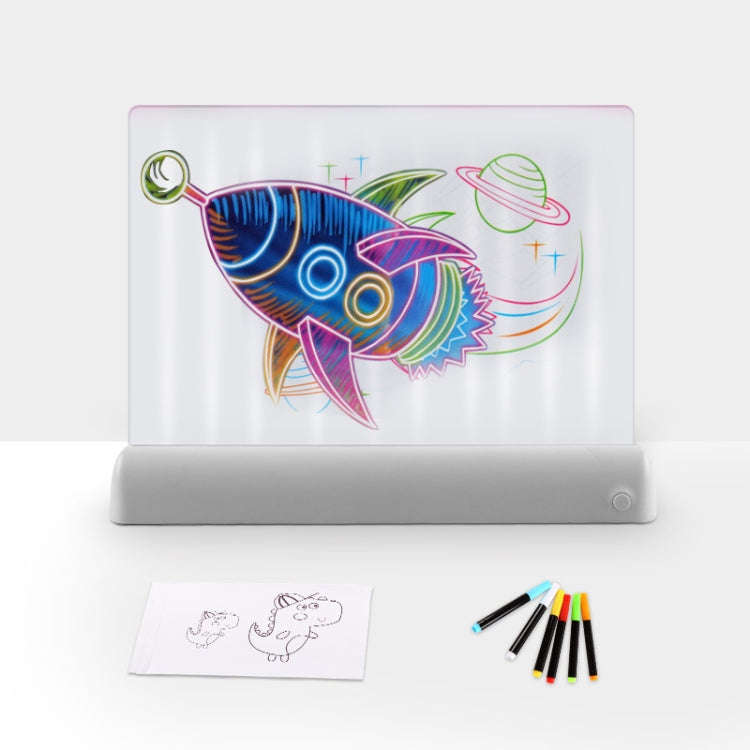 3D Painting Fluorescent Plate LED Shining Puzzle Children Graffiti Panel Handwritten Message Boar...