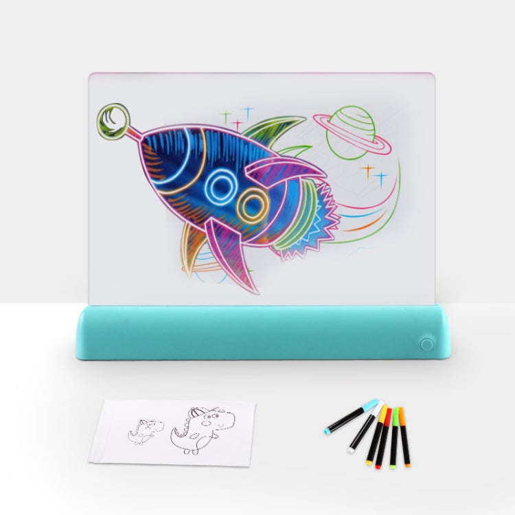 3D Painting Fluorescent Plate LED Shining Puzzle Children Graffiti Panel Handwritten Message Boar...