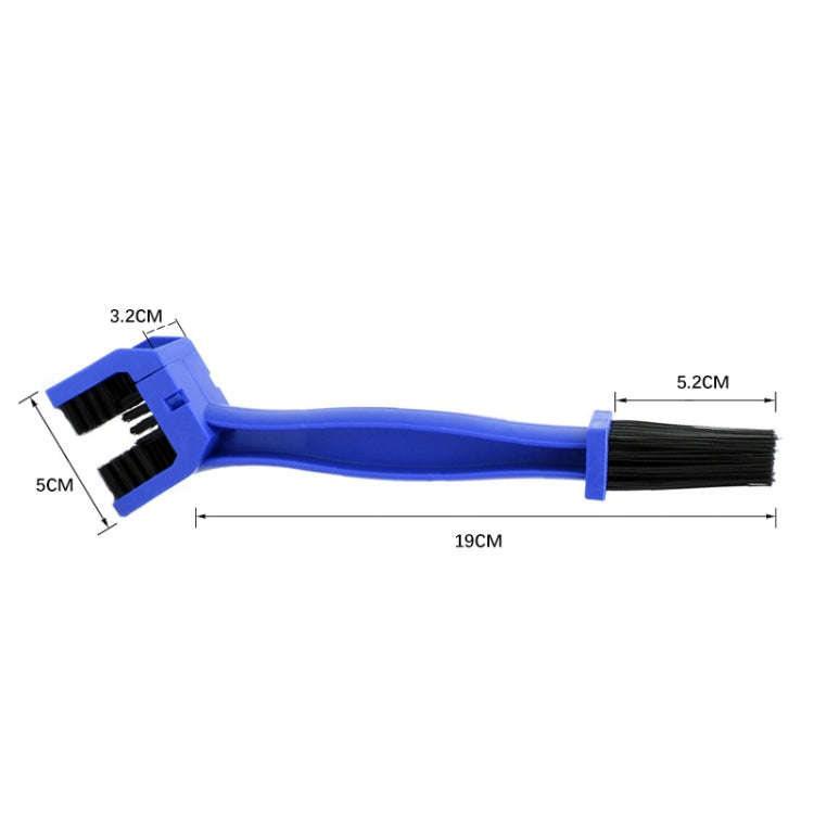1 Set BG-7168 Bicycle And Motorcycle Cleaning Brush Three-Sided Chain Brush, Colour: Red + Small ...