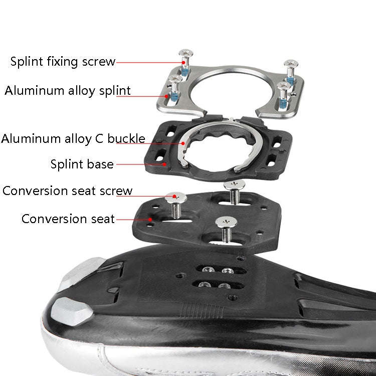 MEROCA Road Lock Shoes Card Three Pardin Bicycle Lollipops Self-Locking Pedal With Lock, Style: T...