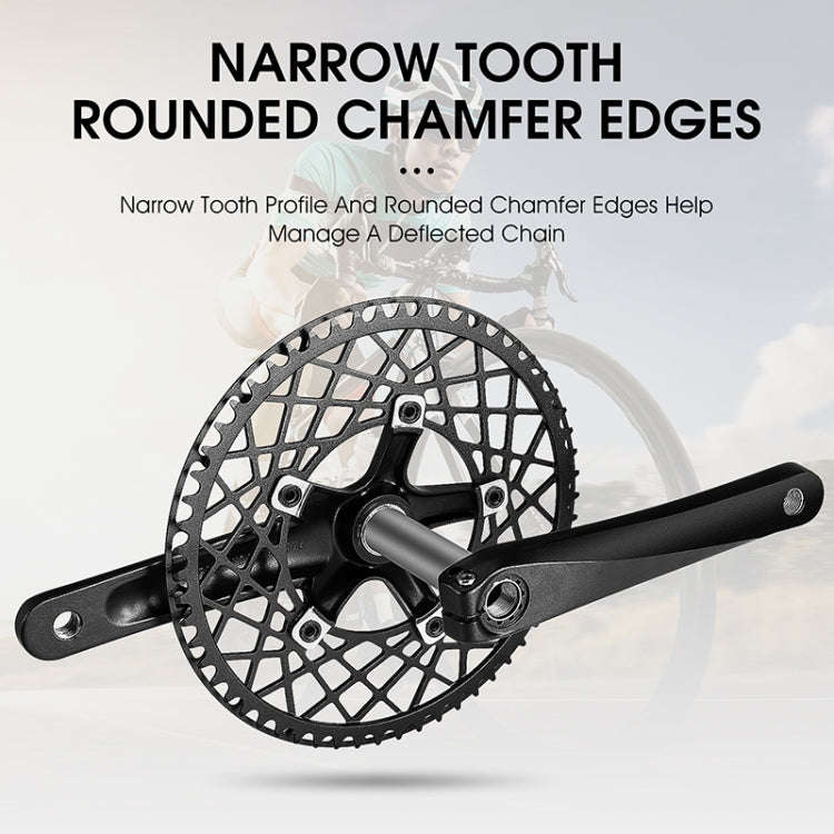 WEST BIKING Folding Bicycle Aluminum Alloy Waterproof Crankset, Colour: 58TBlack