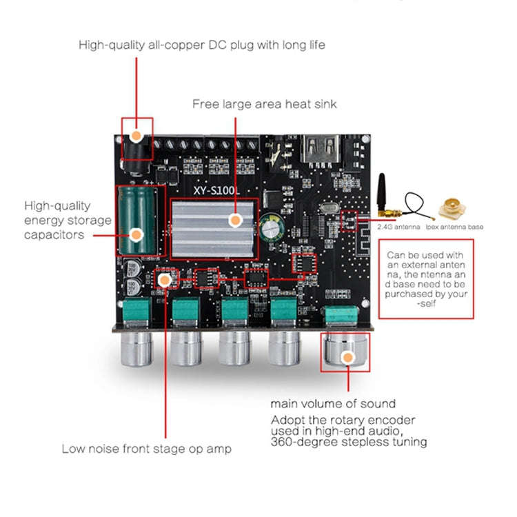 XINYI XY-S100L Sini Audio Channel 2.1 Bluetooth Power Board Module(S100L)