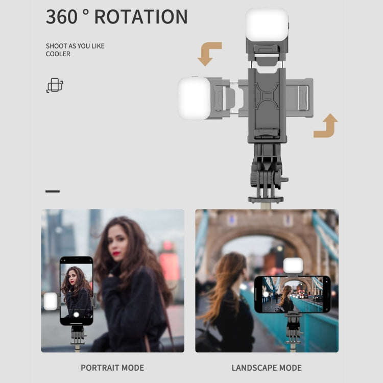 Mini Selfie Stick Integrated Multifunctional Bluetooth Selfie, Specification: Q10S 70cm With Fill...