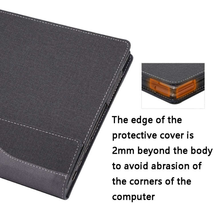 PU Leather Laptop Case For HP Spectre X360 13-AW 13.3(Black)