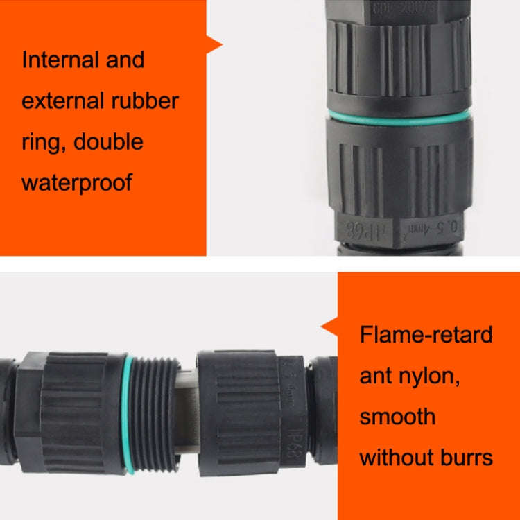 CDF-200/3 Waterproof Wire Connector With 2 Pin Quick Connector