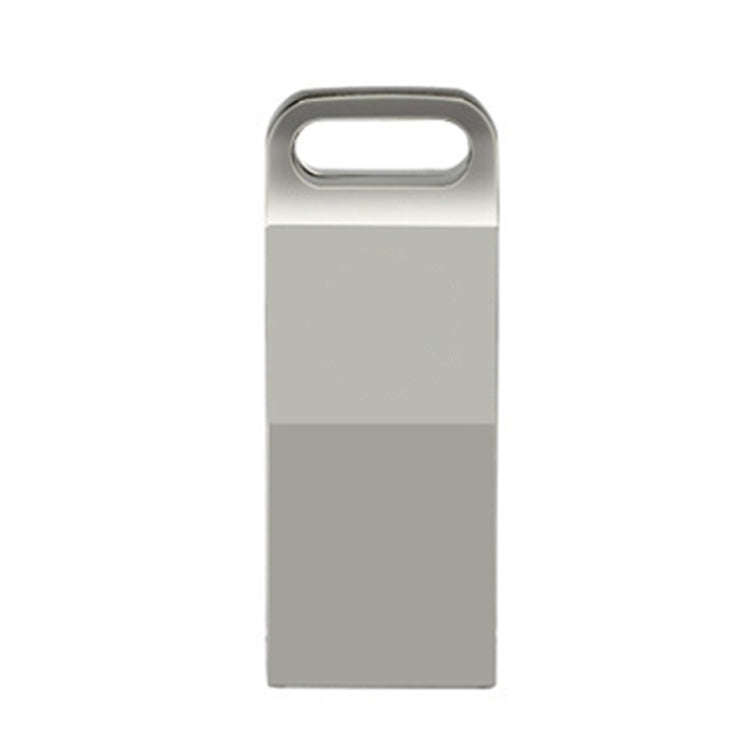 JHQG1 Step Shape Metal High Speed USB Flash Drives, Capacity: 128GB(Silver Gray)