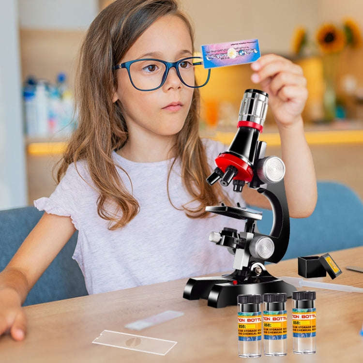 HD 1200 Times Microscope Children Educational Toys(Black)