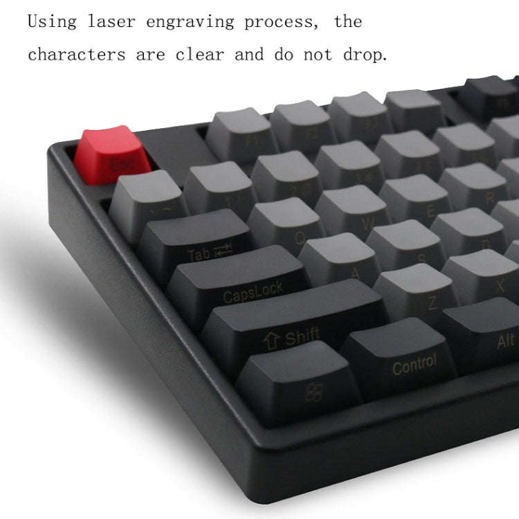 Mechanical Keyboard Laser PBT Keycap Titanium Black Side Words