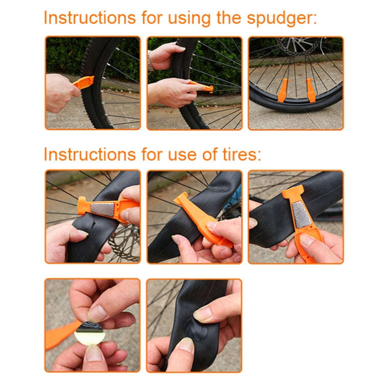 Multifunctional Bicycle Tire Changing Tool, Color: Black+5 Tire Patches