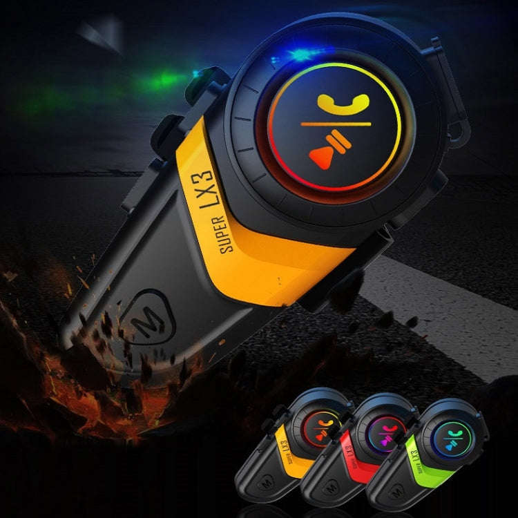 Motorcycle Helmet Call Music Navigation Bluetooth Headset, Color: Red(Soft Pipe Microphone)
