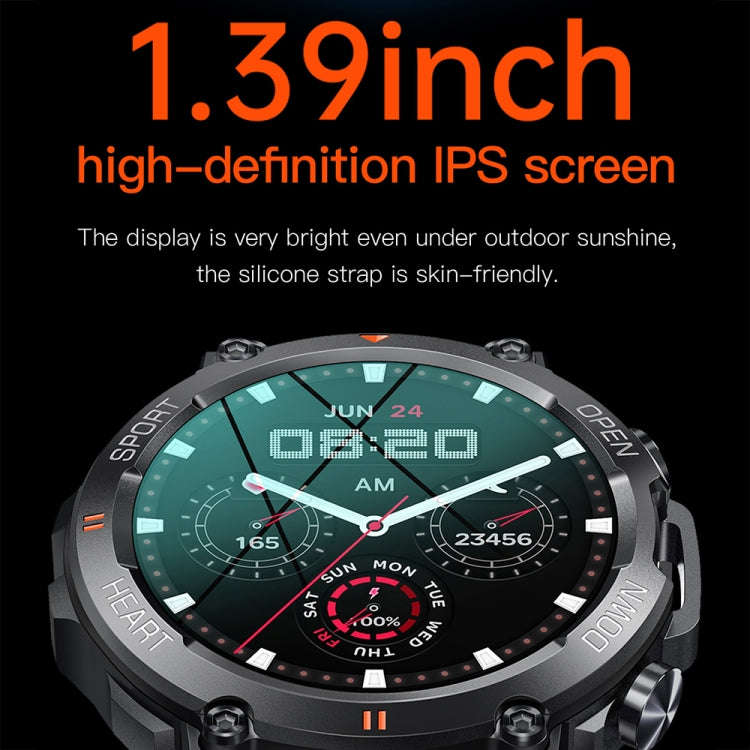 K56Pro 1.39 Inch Heart Rate/Blood Pressure/Blood Oxygen Monitoring Smart Calling Watch(Black)