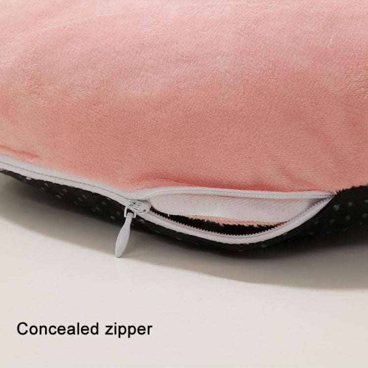 USB Heating Foot Warmer Comfortable Plush Foot Warmer(SIlver Gray)