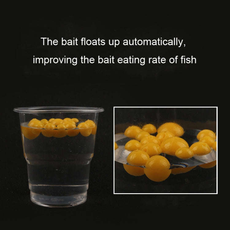 100pcs 10mm TPR Floating Bait Ball Float Water Fake Soft Bait(Yellow Corn Flavor)