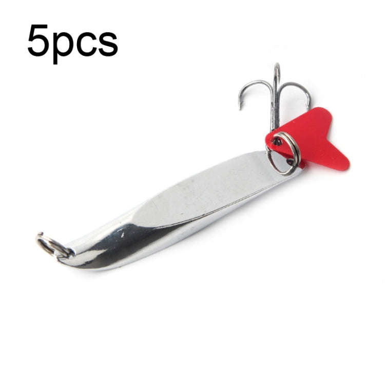 5pcs 14g 5cm Bent Angle Slant Cut Sequins Long Casting Freshwater Fake Bait