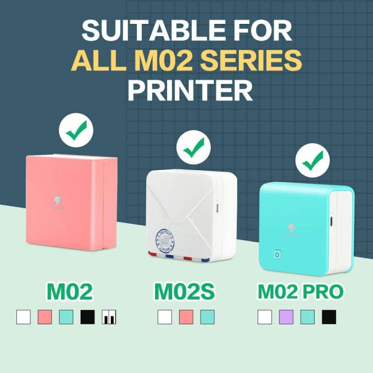For Phomemo M02 / M02S / M02Pro 3rolls /Pack Transparent / Translucent / Gold Powder Black Letter...