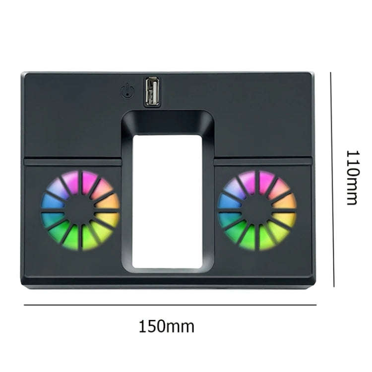 For Xbox Series X Console Cooling Fan With LED Lights Rear Fan Cooler(Black)