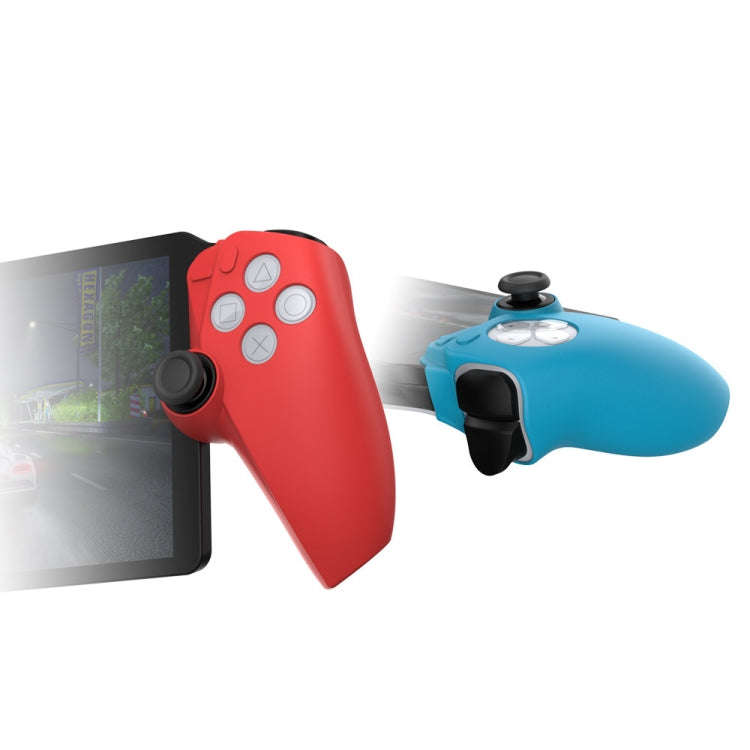 For PS5 PlayStation Portal Game Console DOBE Split Silicone Protective Case(Red and Blue)