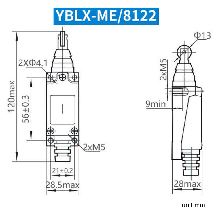 CHNT YBLX-ME8122 Limiter Travel Switches Micro Self-Resetting Stroke Switch