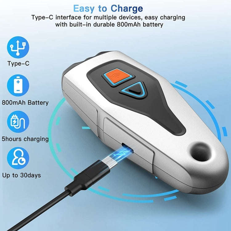 Dual Probe Dual Drive Ultrasonic Stop Barker Pet Trainer(Silver Gray)