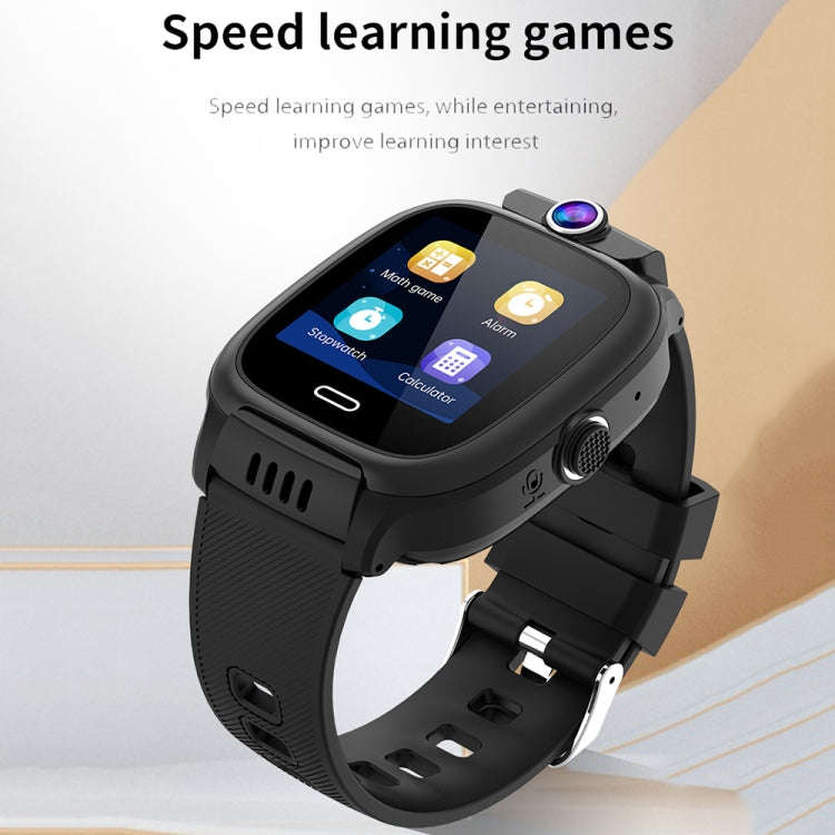 Y36 1.44-inch 4G Video Call Waterproof Smart Children Phone Watch with SOS Function(Black)