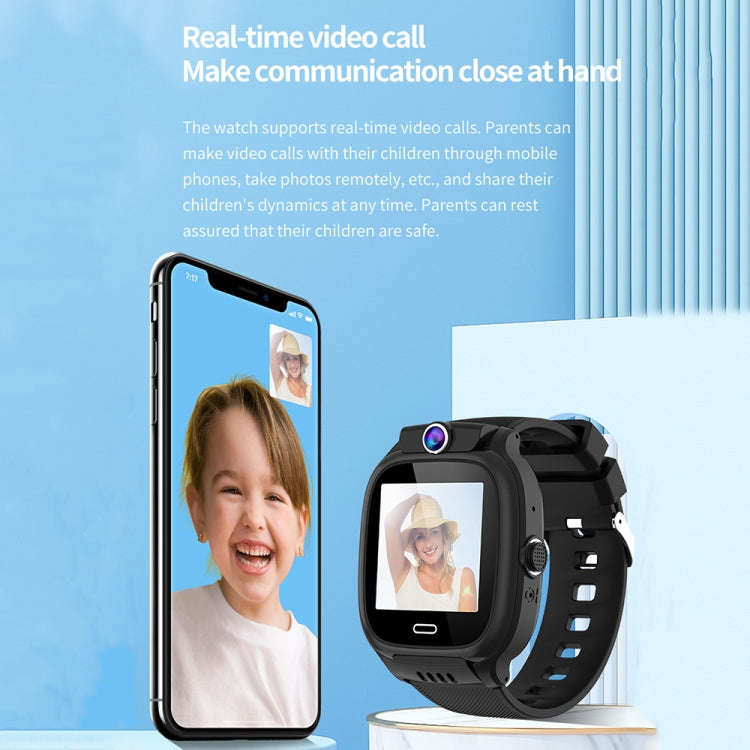 Y36 1.44-inch 4G Video Call Waterproof Smart Children Phone Watch with SOS Function(Black)